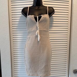 SHEIN Beige Knit Midi Dress